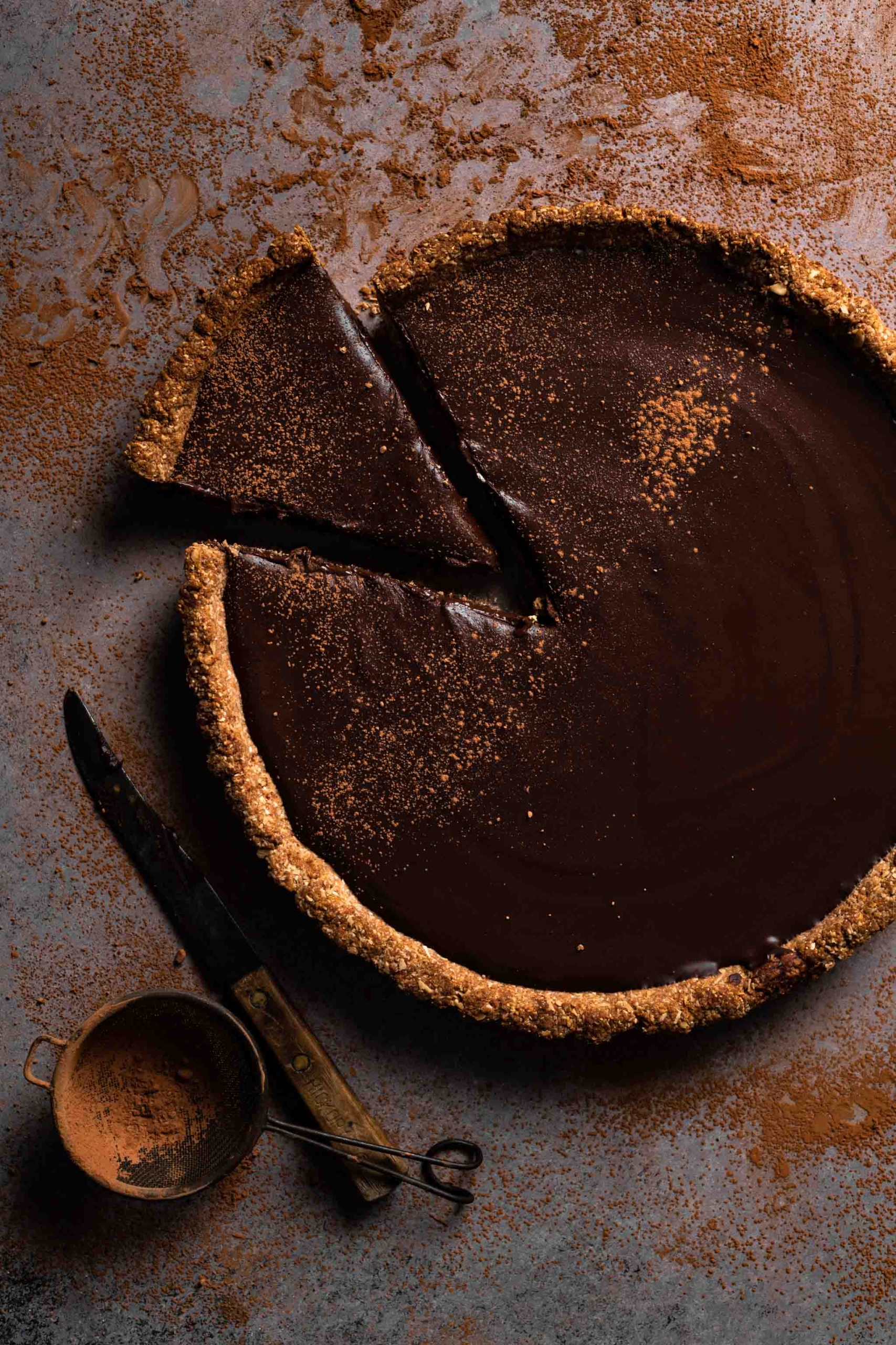 Chocolate Tart Recipe with chocolate ganache