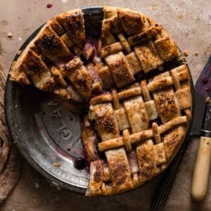 Peach Blueberry Pie with Lattice crust