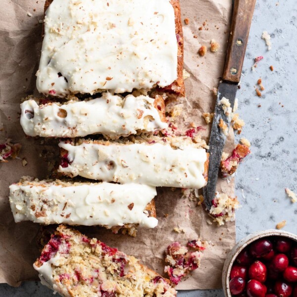 Holiday Coconut Cranberry Bread with oats