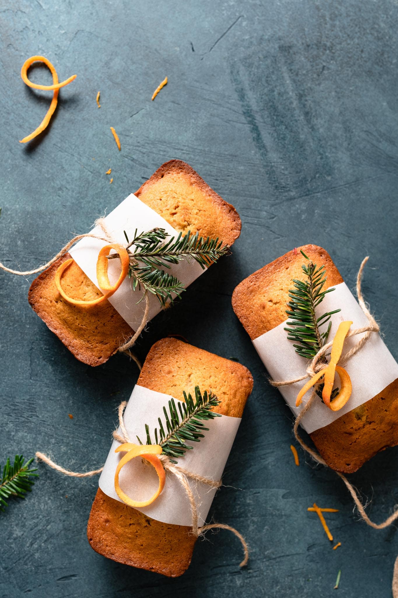 Holiday Cakes made with orange, ginger, and honey.