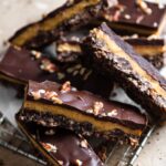 persimmon dessert bars with pecans and coconut