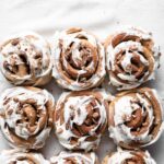 Sunflower Butter Cinnamon Rolls with cream cheese frosting