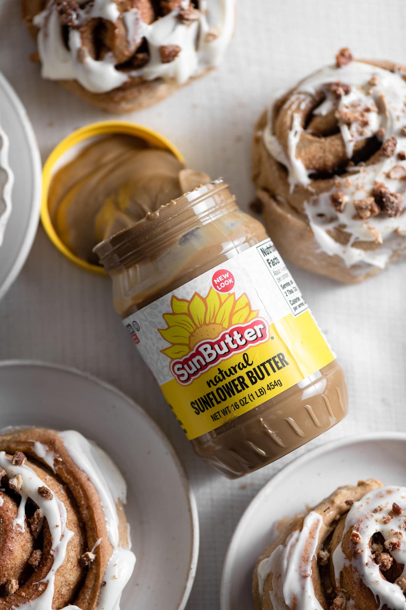 Sunbutter sunflower butter cinnamon rolls