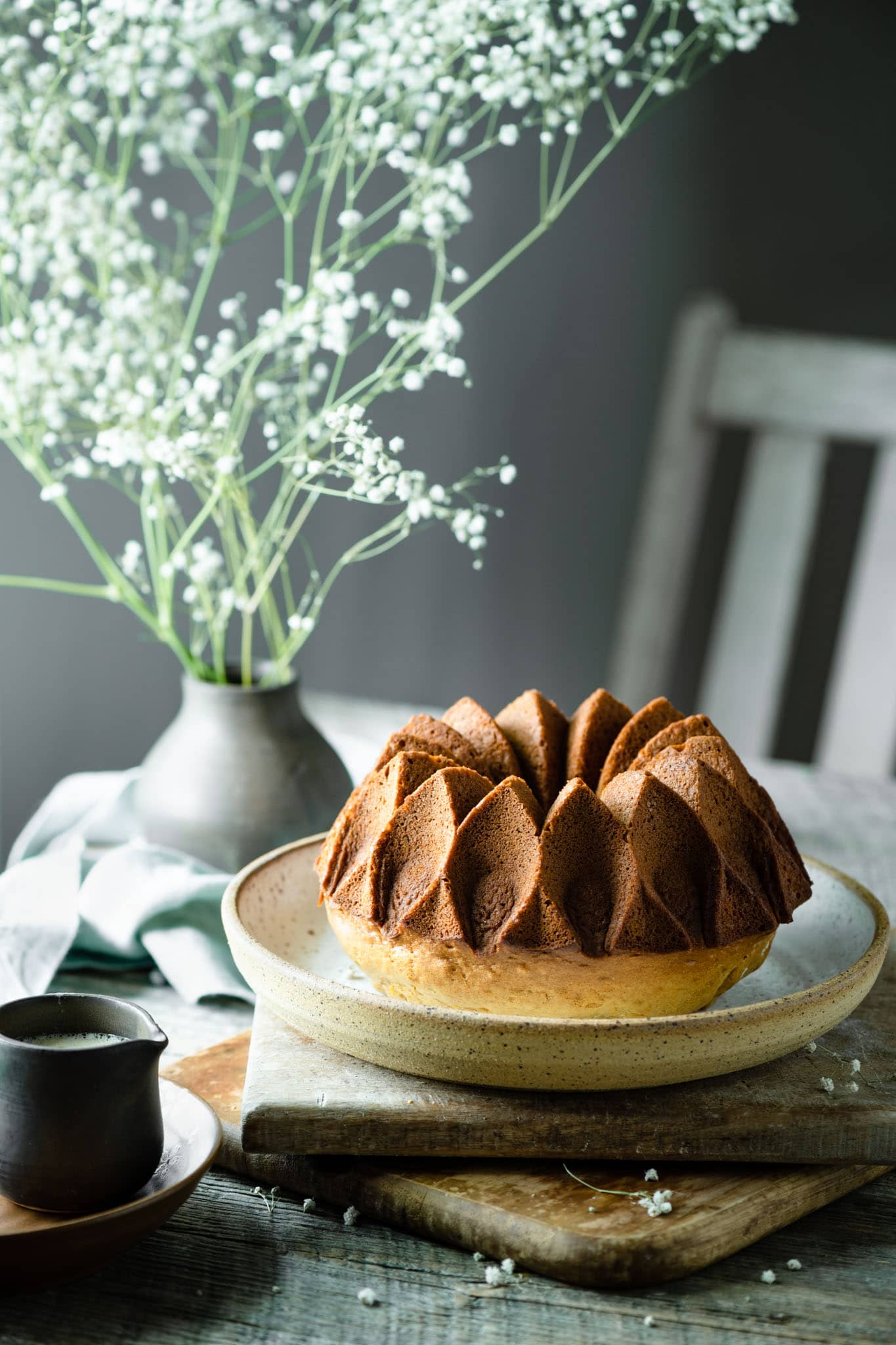 Orange Cake made with orange blossom honey.