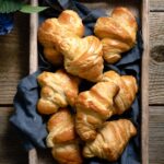 Homemade french croissants made with french butter.