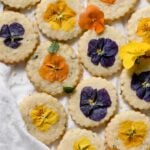 How to make edible flower cookies.