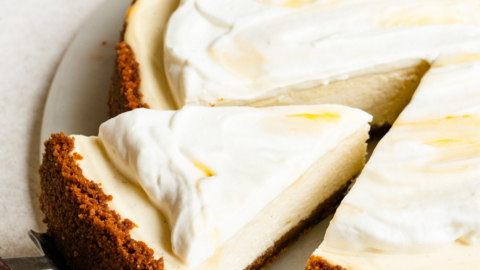 Honey Cheesecake with Biscoff Cookie Crust (Biscoff Crust) - Two