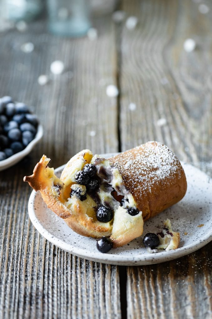 Blueberry Popover on Plate