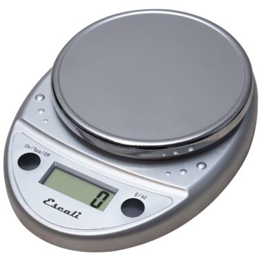 Escali food scale with a digital screen.