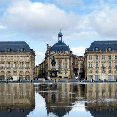 The miroir d'eau in Bordeaux France.