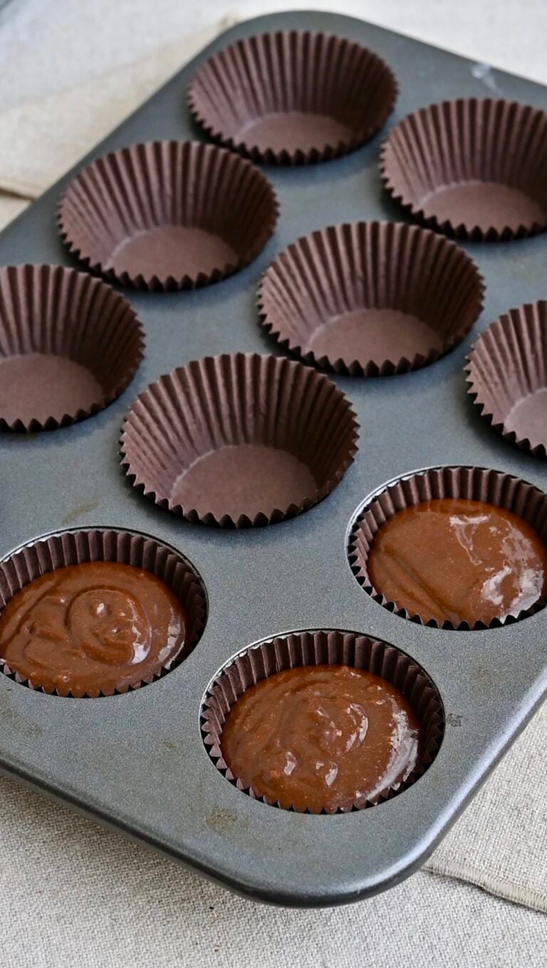 Moist Double Dark Chocolate Cupcakes - Two Cups Flour