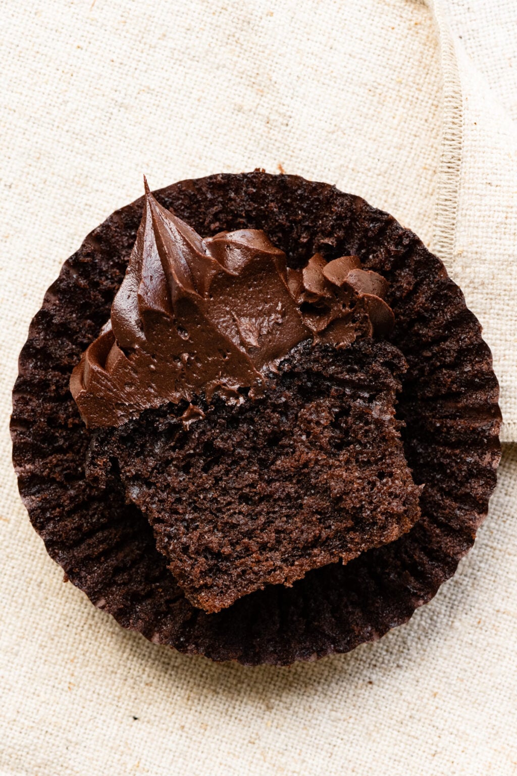 Moist Double Dark Chocolate Cupcakes - Two Cups Flour